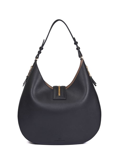 ELISABETTA FRANCHI LARGE HOBO BAG IN LEATHER EFFECT MATERIAL WITH ZIP. ELISABETTA FRANCHI | BS75A47E2110